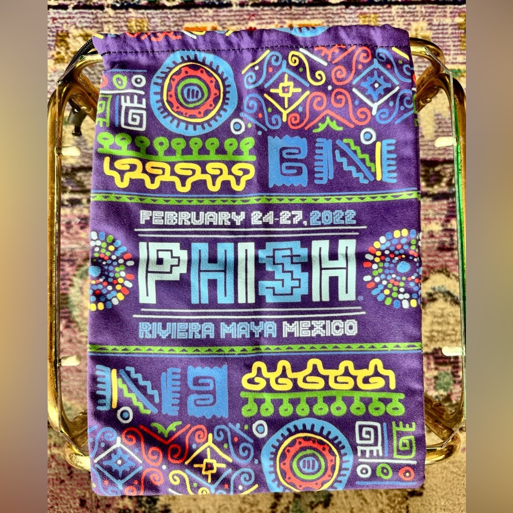 Colorful Phish Riviera Maya Mexico Drawstring Bag
